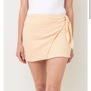 Whilma Gauze Wrap Mini Skirt NWT
